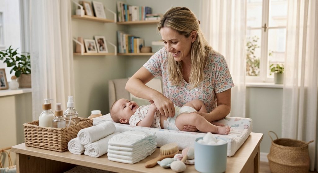 o que comprar para o bebê higiene e troca