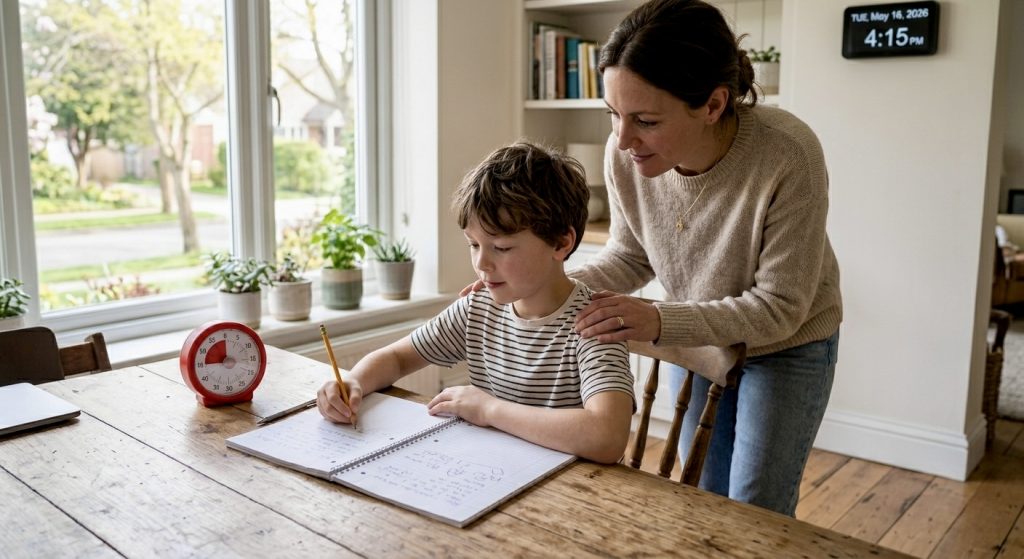  como tratar TDAH em crianças com rotina estruturada de lição de casa usando timer visual