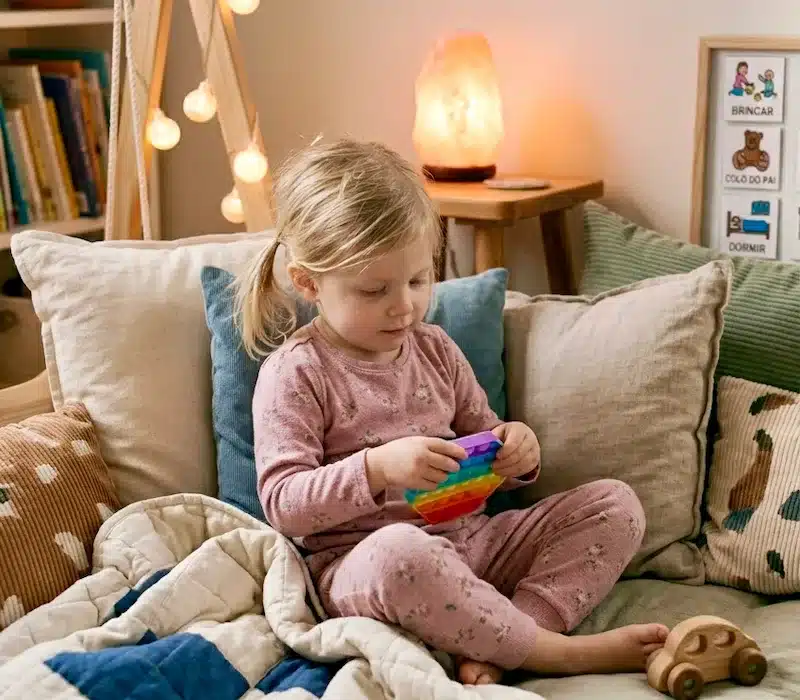 canto da calma em casa sensorial para autismo