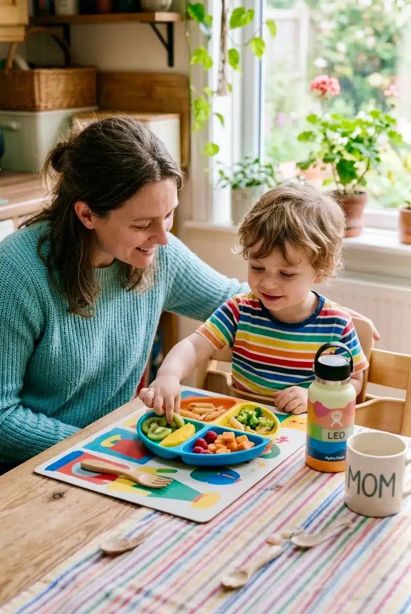 estratégias de alimentação para autismo em prato dividido