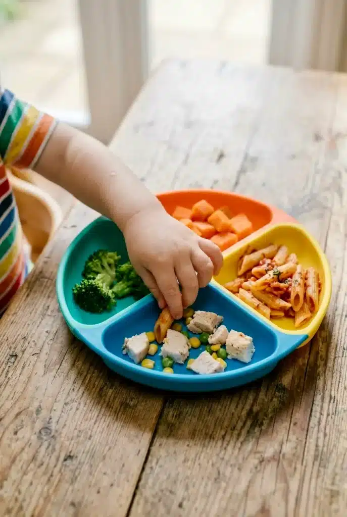 Estratégias de alimentação para autismo, sensibilidades alimentares e prato dividido para crianças