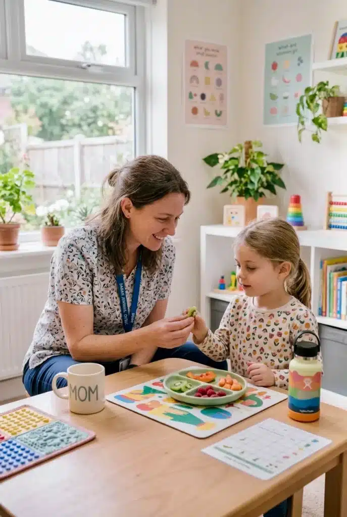 rotina tranquila na hora das refeições, terapia de alimentação para autismo